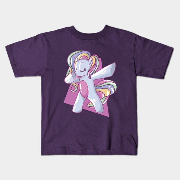 RAINBOW UNICORN dabbing colorful birthday gift Kids T-Shirt by Midoart